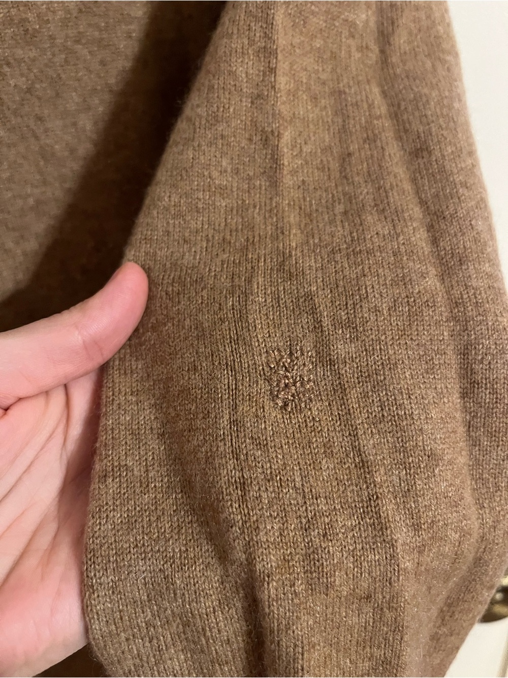 Valerie Stevens Brown Cashmere Button-Front Collared Cardigan - Picture 8 of 9